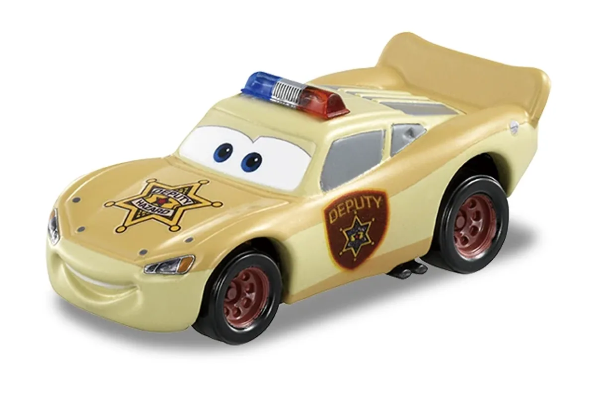 Tomica No. C30 Lightning McQueen (Sheriff Type) / 闪电麦坤 警长涂装 die-cast model — official product photo of the toy car