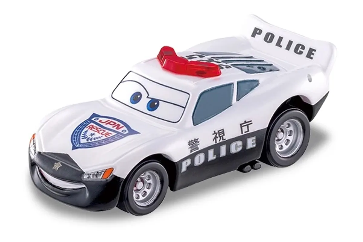 Tomica No. C36 Lightning McQueen (Patrol Car Type) / 闪电麦坤 警车型 die-cast model — official product photo of the toy car