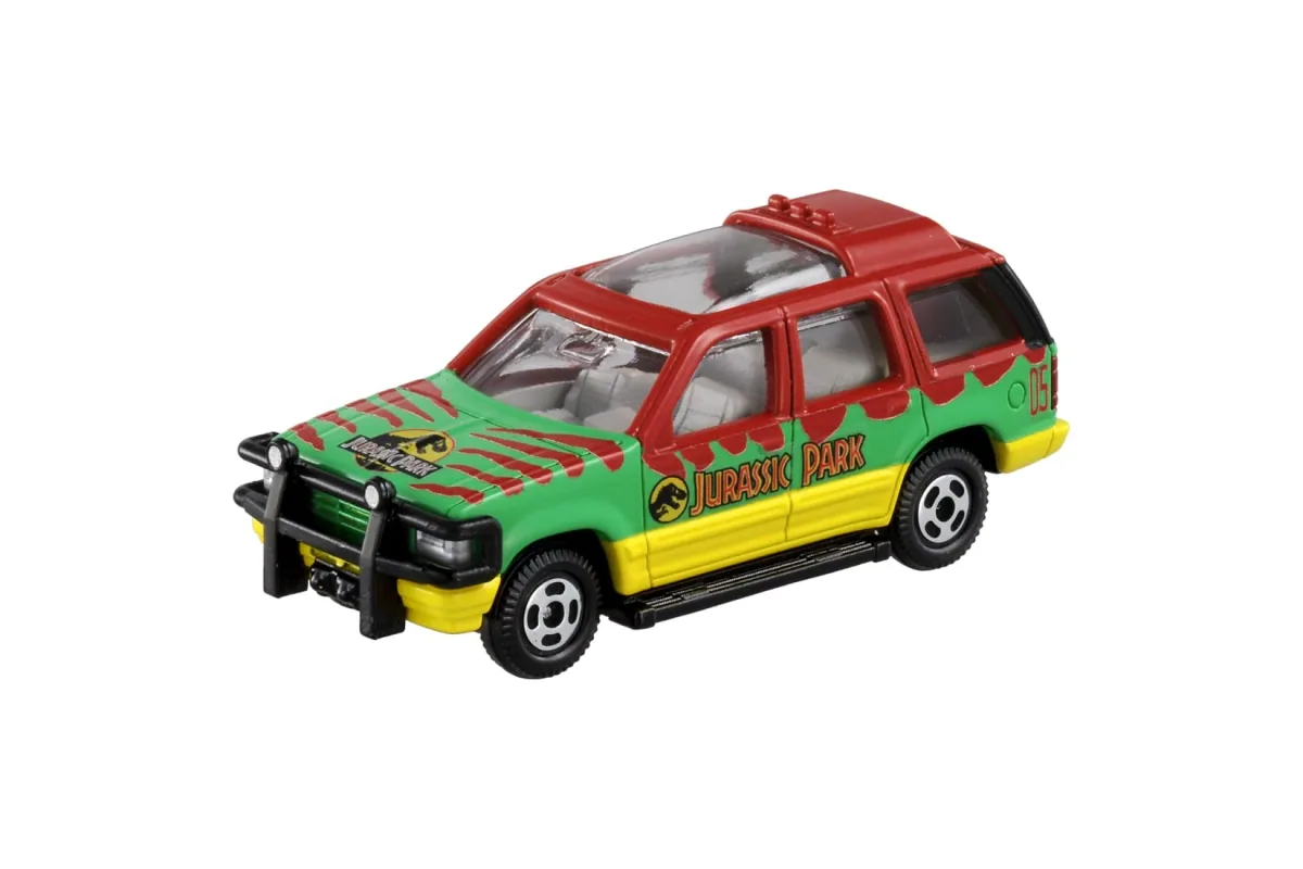 Tomica No. 141 Ford Jurassic World Tour Vehicle / 侏罗纪世界 游览车 die-cast model — official product photo of the toy car