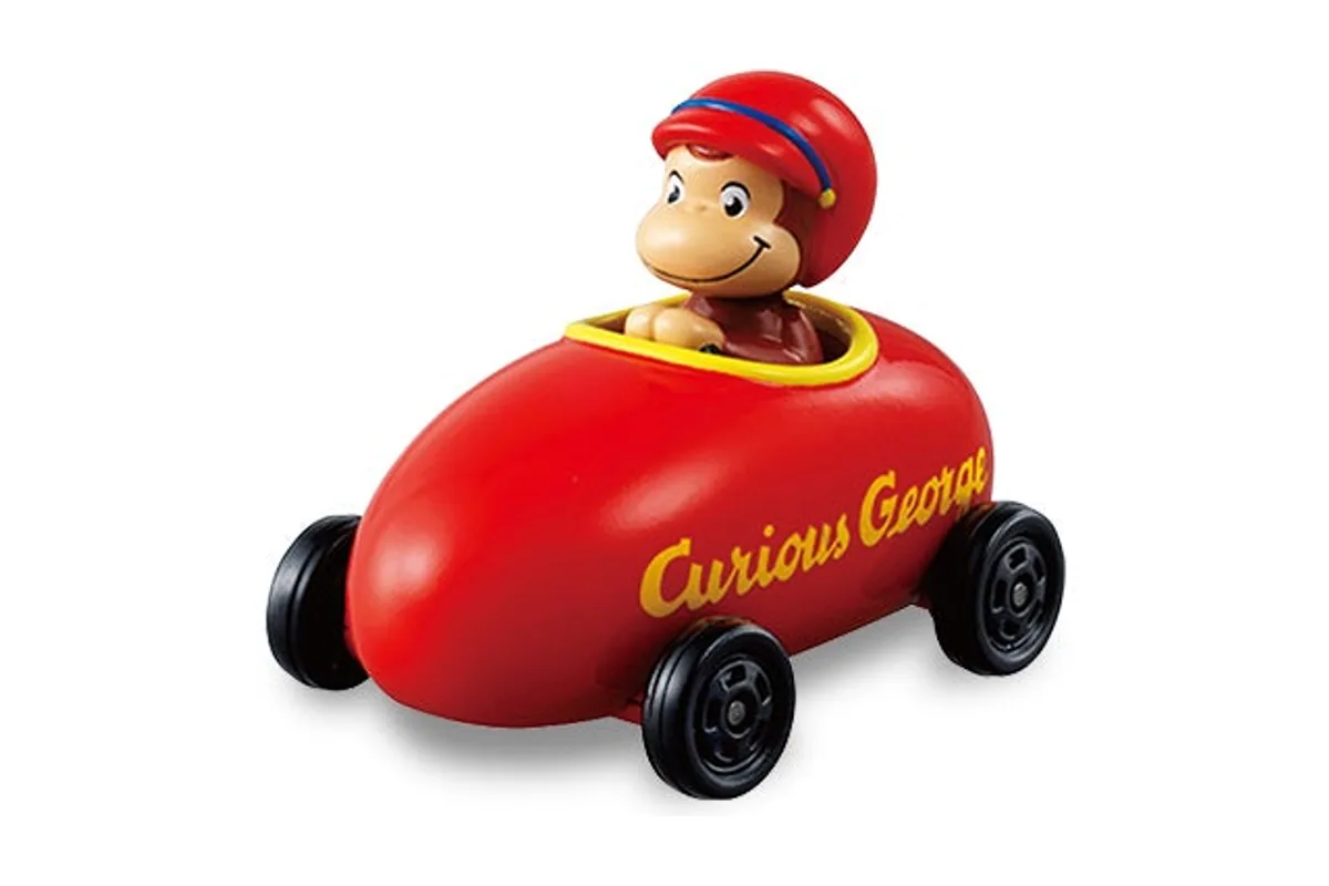 Tomica No. 157 Curious George / 好奇猴乔治 die-cast model — official product photo of the toy car