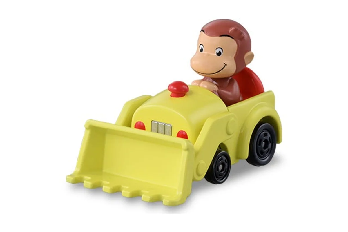 Tomica No. 162 Curious George / 好奇猴乔治 die-cast model — official product photo of the toy car