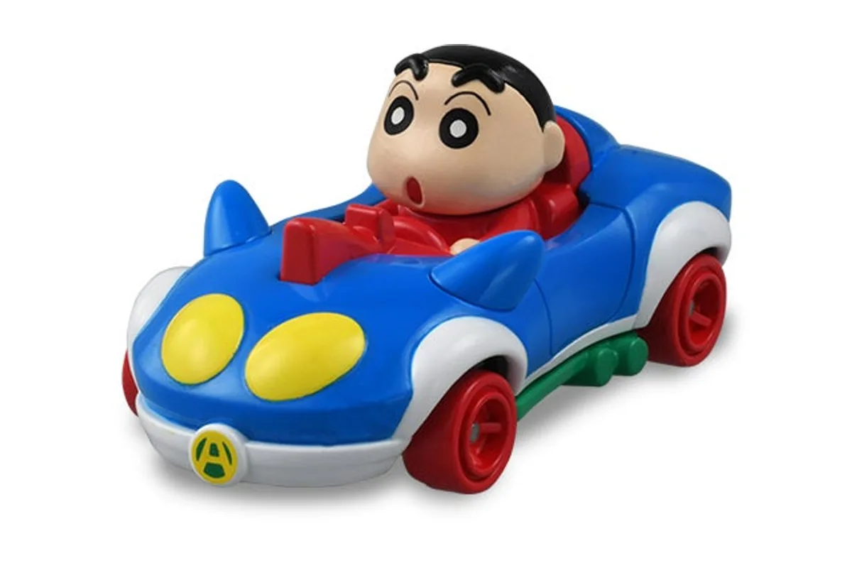 Tomica No. 169 Crayon Shinchan / 蜡笔小新 die-cast model — official product photo of the toy car