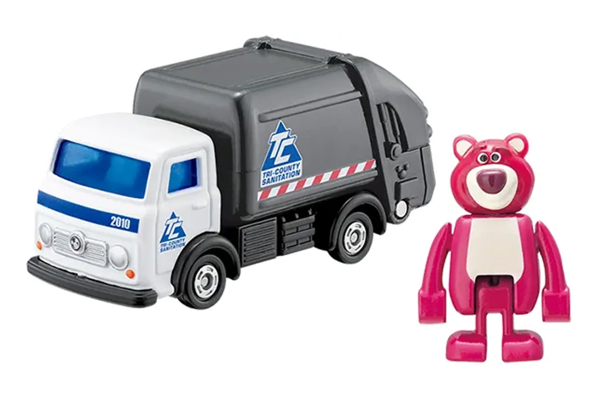 Tomica No. 174 Disney Motors Caspals Lotso / 迪士尼汽车 抱抱熊洛索 die-cast model — official product photo of the toy car