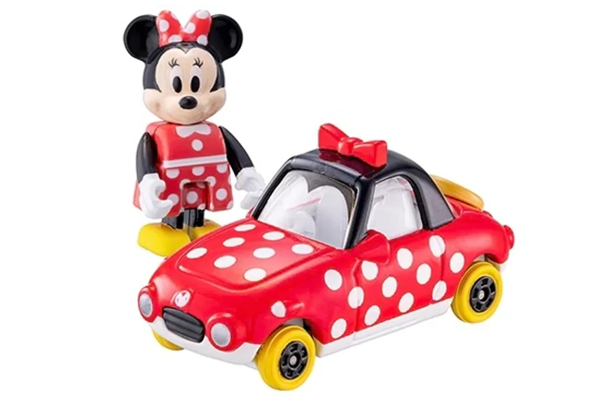 Tomica No. 182 Disney Motors Popuet Minnie Mouse / 迪士尼汽车 米妮 die-cast model — official product photo of the toy car