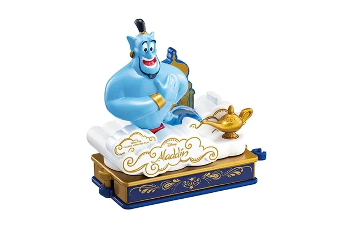 Tomica No. 185 Disney Tomica Parade Genie / 迪士尼巡游 精灵 die-cast model — official product photo of the toy car