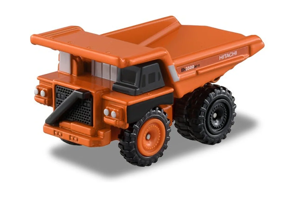 Tomica No. 103 Hitachi EH3500AC-3 Rigid Dump Truck Tomica No. 103 Hitachi EH3500AC-3 Rigid Dump Truck — photo of the real vehicle this casting is based on