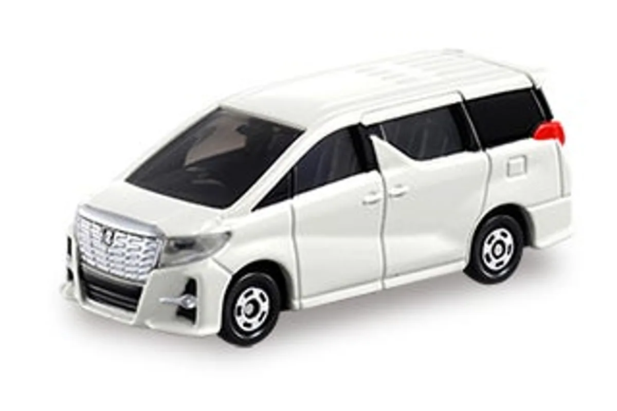 Tomica No. 12 Toyota Alphard / 丰田 埃尔法 die-cast model — official product photo of the toy car