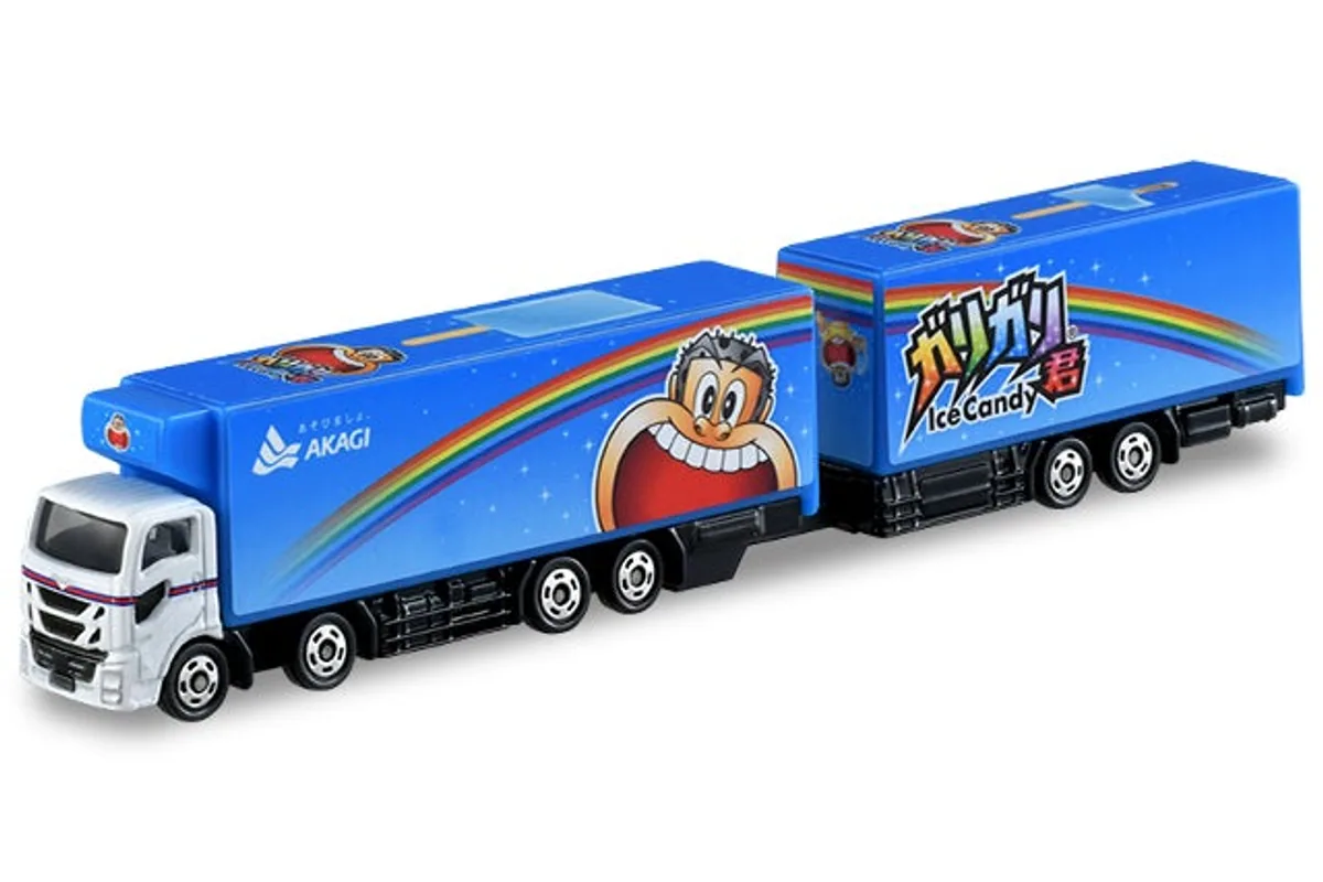 Tomica No. 123 GariGarikun Full Trailer / GariGarikun 全挂车 die-cast model — official product photo of the toy car