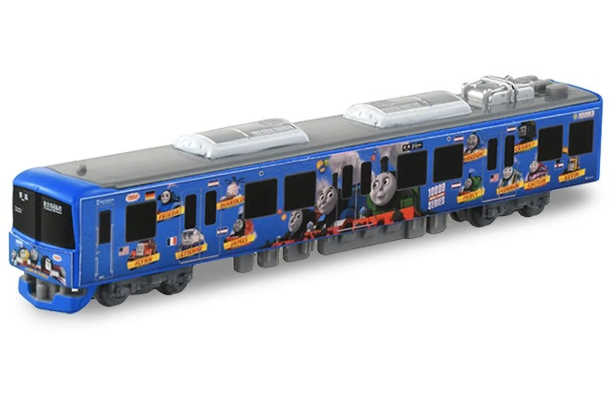 Tomica No. 124 Keihan Railway Thomas the Tank Engine 2020 / 京阪电车 托马斯号 2020 die-cast model — official product photo of the toy car