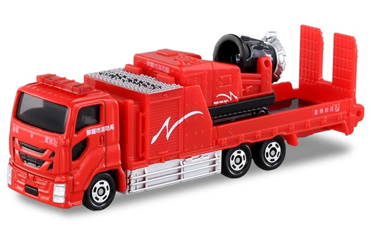 Tomica No. 128 Naha Fire Department Hyper Mist Blower / 那霸市消防局 Hyper Mist 喷雾车 die-cast model — official product photo of the toy car