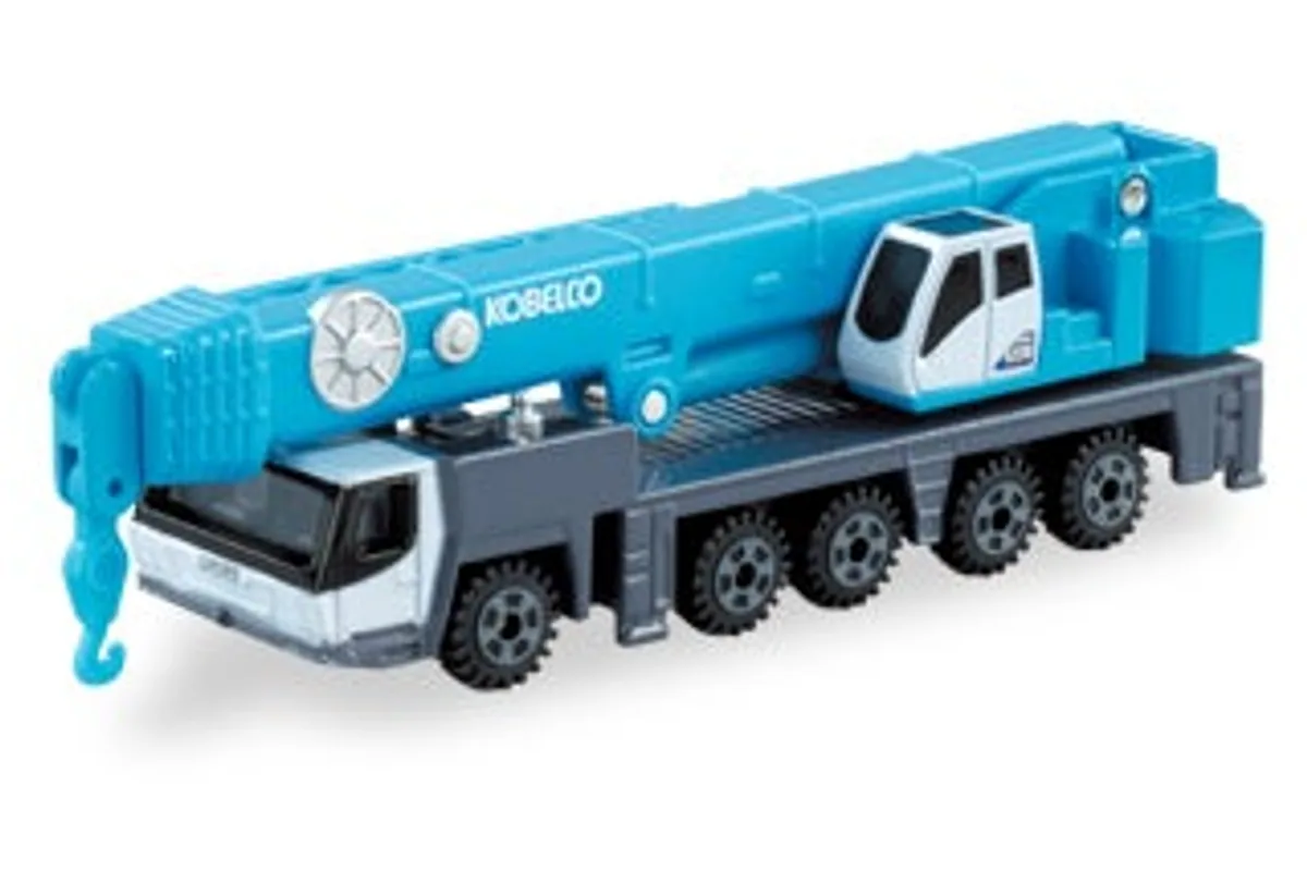 Tomica No. 133 Kobelco KMG5220 All-Terrain Crane / 神钢 KMG5220 全地面起重机 die-cast model — official product photo of the toy car