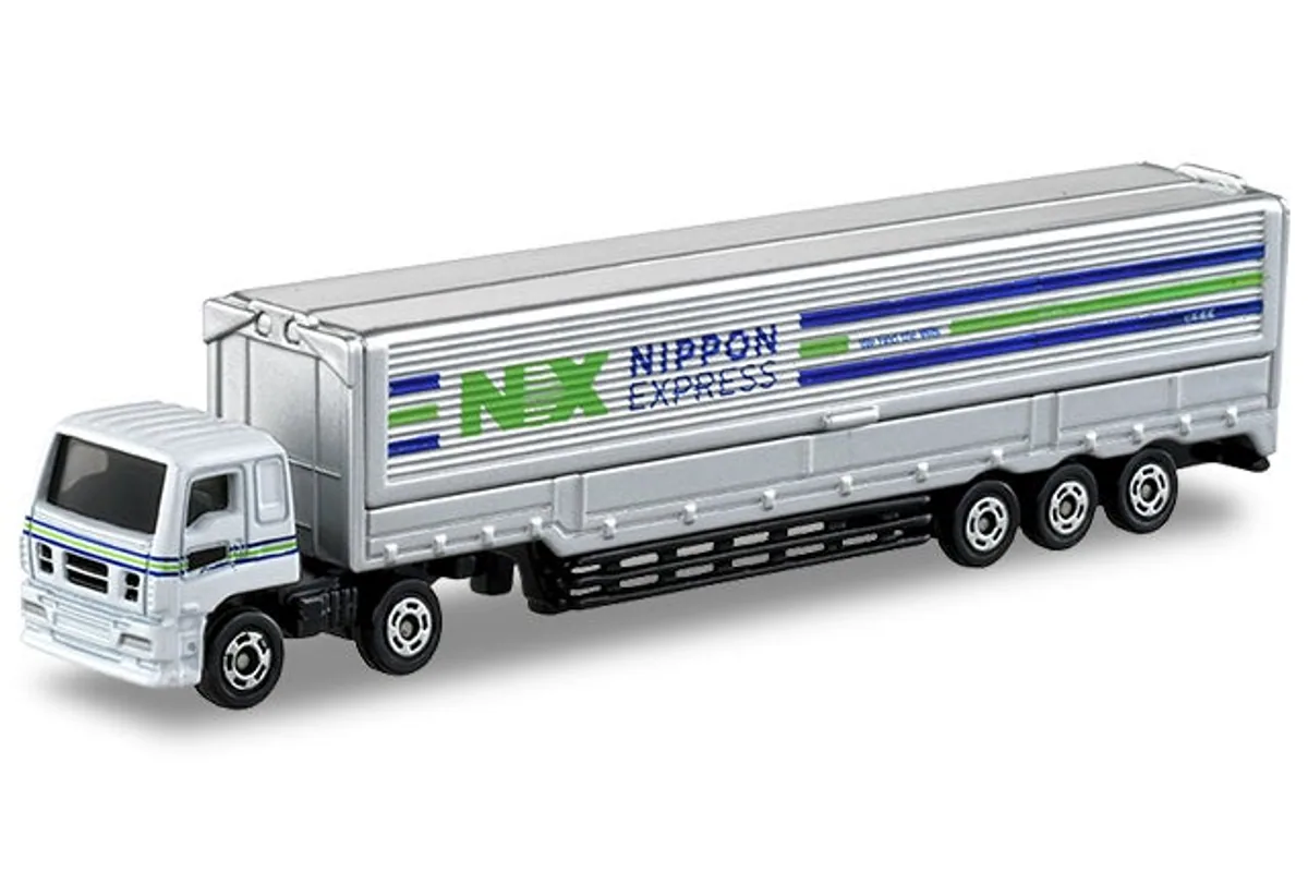 Tomica No. 135 NX Nippon Express Wing Trailer / NX 日本通运 翼展挂车 die-cast model — official product photo of the toy car