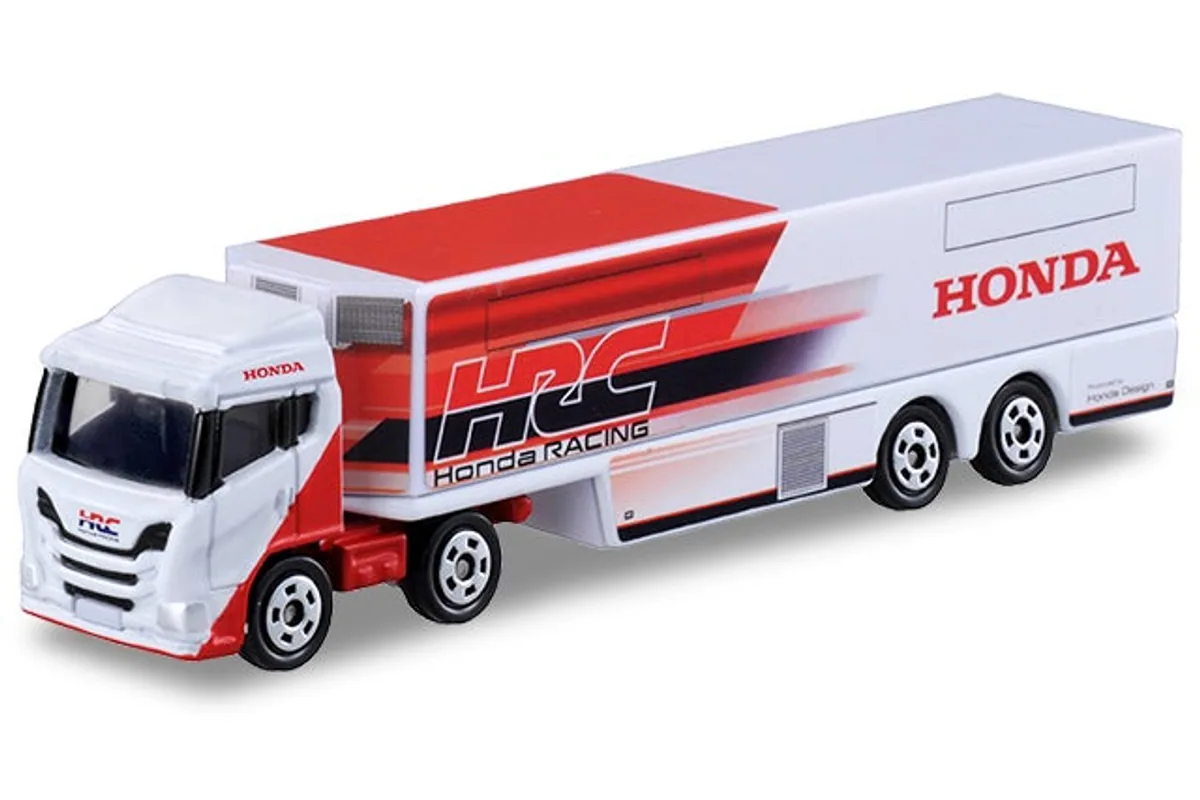 Tomica No. 149 HRC Motor Home / HRC 房车 die-cast model — official product photo of the toy car