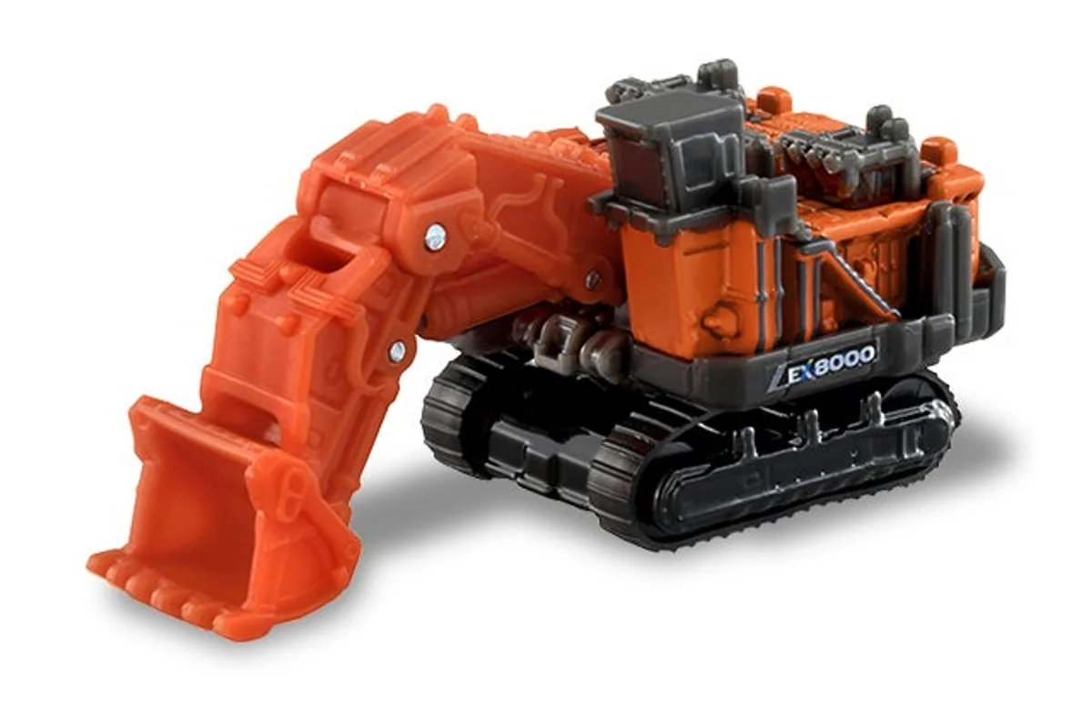 Tomica No. 25 Hitachi Loading Shovel EX8000-7 Tomica No. 25 Hitachi Loading Shovel EX8000-7 — photo of the real vehicle this casting is based on