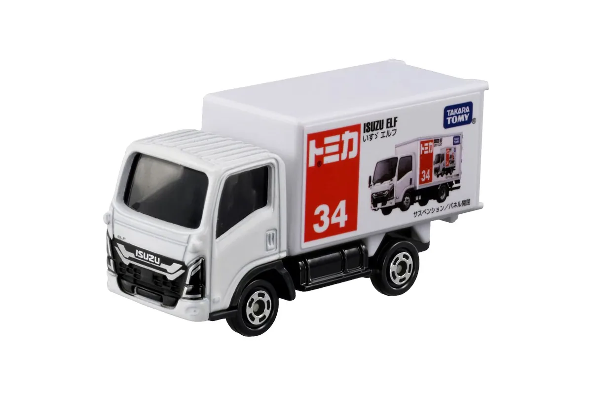 Tomica No. 34 Isuzu Elf Tomica No. 34 Isuzu Elf — photo of the real vehicle this casting is based on