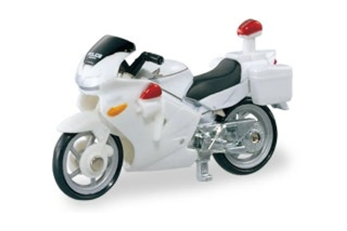 Tomica No. 4 Honda VFR Police Bike / 本田 VFR 警用摩托车 die-cast model — official product photo of the toy car