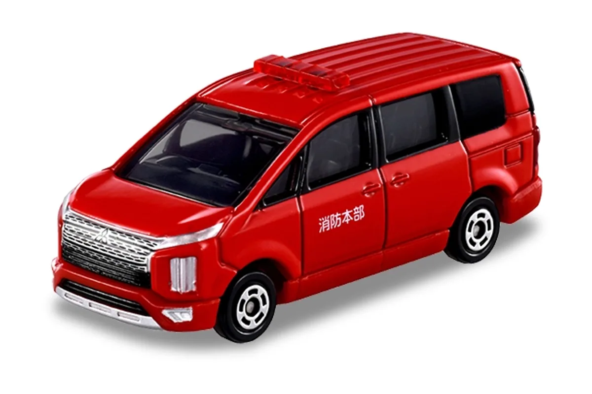 Tomica No. 50 Mitsubishi Delica D:5 Fire Command Vehicle Tomica No. 50 Mitsubishi Delica D:5 Fire Command Vehicle — photo of the real vehicle this casting is based on