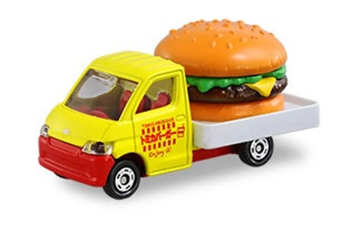 Tomica No. 54 Toyota Town Ace Hamburger Car Tomica No. 54 Toyota Town Ace Hamburger Car — photo of the real vehicle this casting is based on