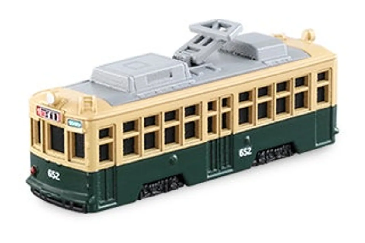 Tomica No. 66 Hiroshima Electric Railway Type 650 Tomica No. 66 Hiroshima Electric Railway Type 650 — photo of the real vehicle this casting is based on