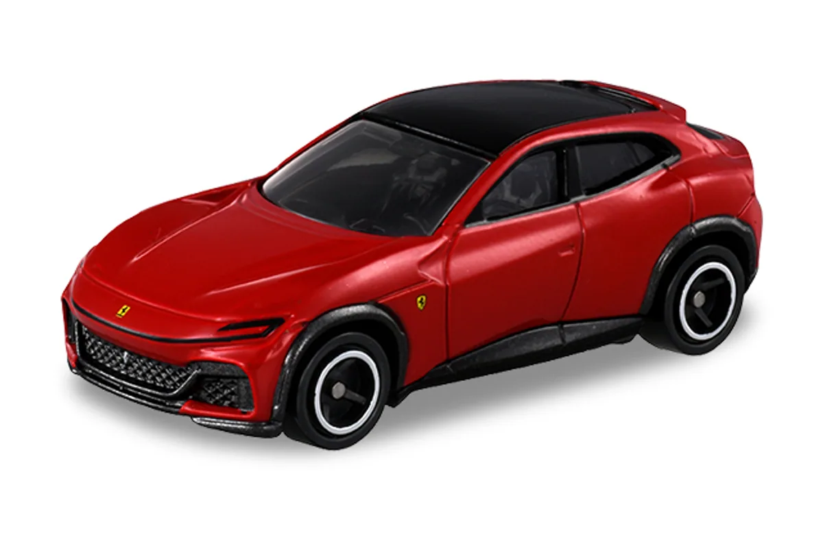 Tomica No. 8 Nissan Ferrari Purosangue / 法拉利 Purosangue die-cast model — official product photo of the toy car
