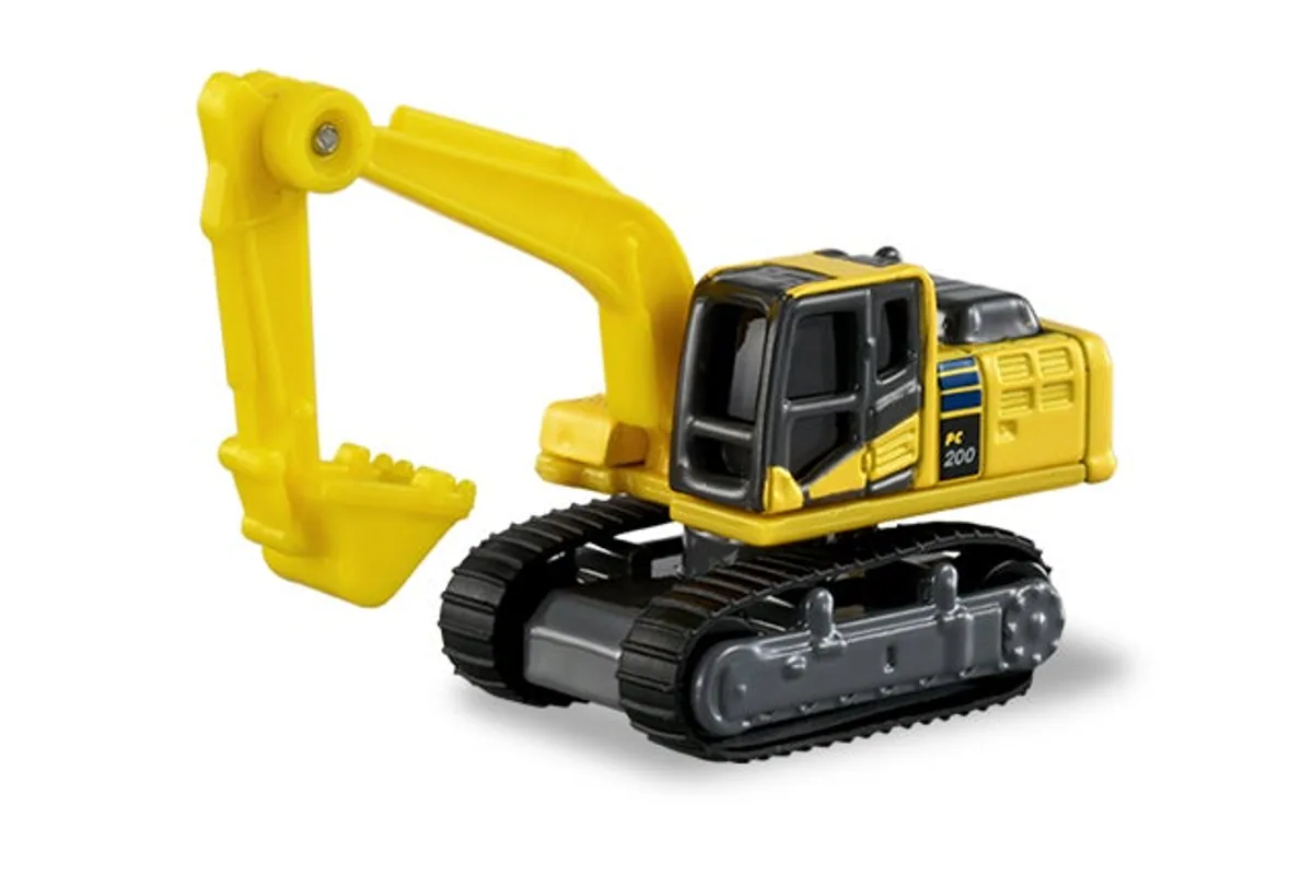 Tomica No. 9 Komatsu Excavator PC200-10 / 小松挖掘机挖土机 die-cast model — official product photo of the toy car