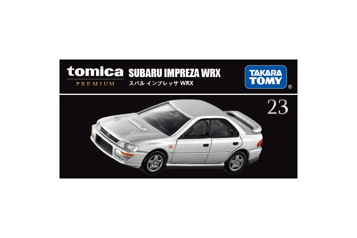 Tomica No. 23 Subaru Impreza WRX / 斯巴鲁翼豹轿跑 die-cast model — official product photo of the toy car