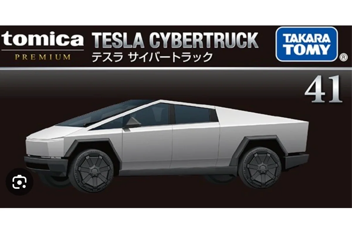 Tomica No. 41 Tesla Cybertruck / 特斯拉 Cybertruck die-cast model — official product photo of the toy car